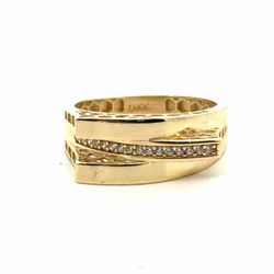 Woman’s Ladies 10k Yellow Gold CZ Cubic Zirconia Band Ring Size 8 GP3136676