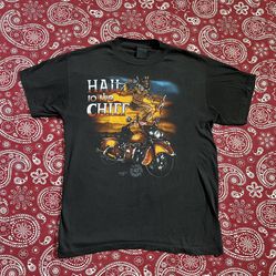1990 “Hail to the Chief” Indian Motorcycle T-shirt • Fits S (Length: 25’’ / Width: 18’’) • $50 {No Flaws}