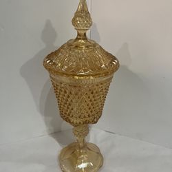 Indiana Glass Accents vintage / Indian Glass Iridescent candy Dish