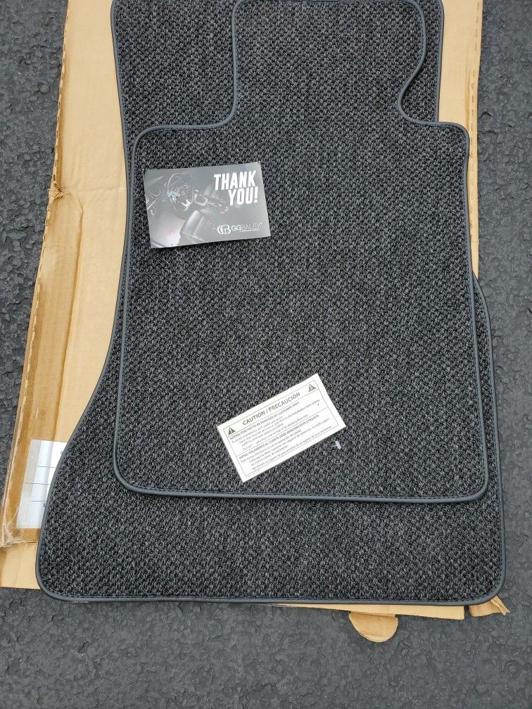 BMW 5-Series (Sedan) Charcoal All-Weather Textile Carpet Car Mats For 2017-2019 