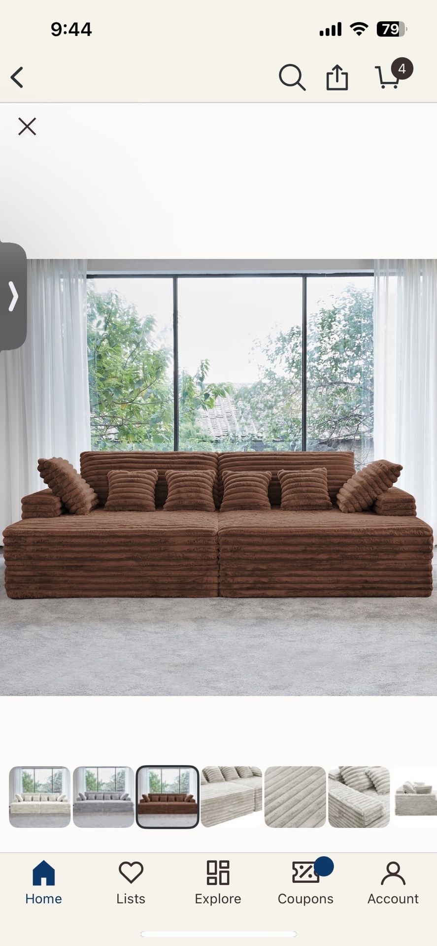Chocolate Brown Couch
