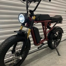750 Watt Dual Battery Short Seat Electric E-bike, 34mph, Full Suspension