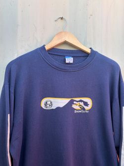 Vintage SnowSurfer Snowboard Graphic Crewneck Sweatshirt
