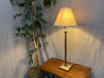 RESTORATION HARDWARE Tall Matchstick Table Lamp in Speckled Patina Finish