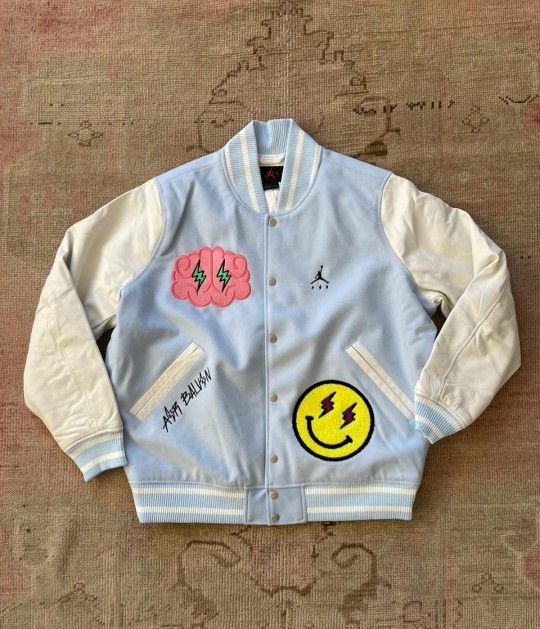 Jordan x J Balvin Men's Varsity Jacket - Blue