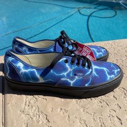 Vans Authentic Lightning Blue & Black Skate Shoes unisex new no box
