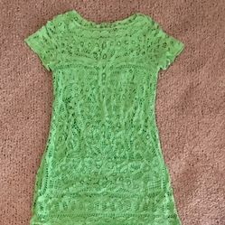 WOMENS LILY PULITZER LACE DRESS GREEN SIZE S 