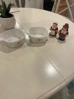 CorningWare Wildflower Dishes and Pilgrim Salt and Pepper Shakers