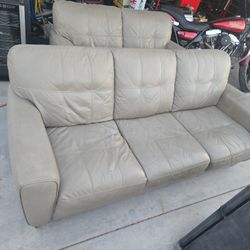 Grey Leather Couches