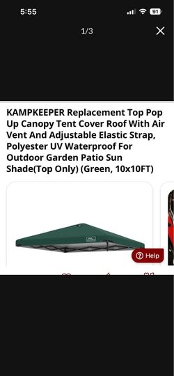 10’ X 10’ canopy top replacement