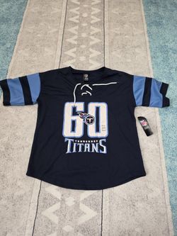 NFL Team Apparel Tennessee Titans Lace-Up Jersey Shirt Size L
