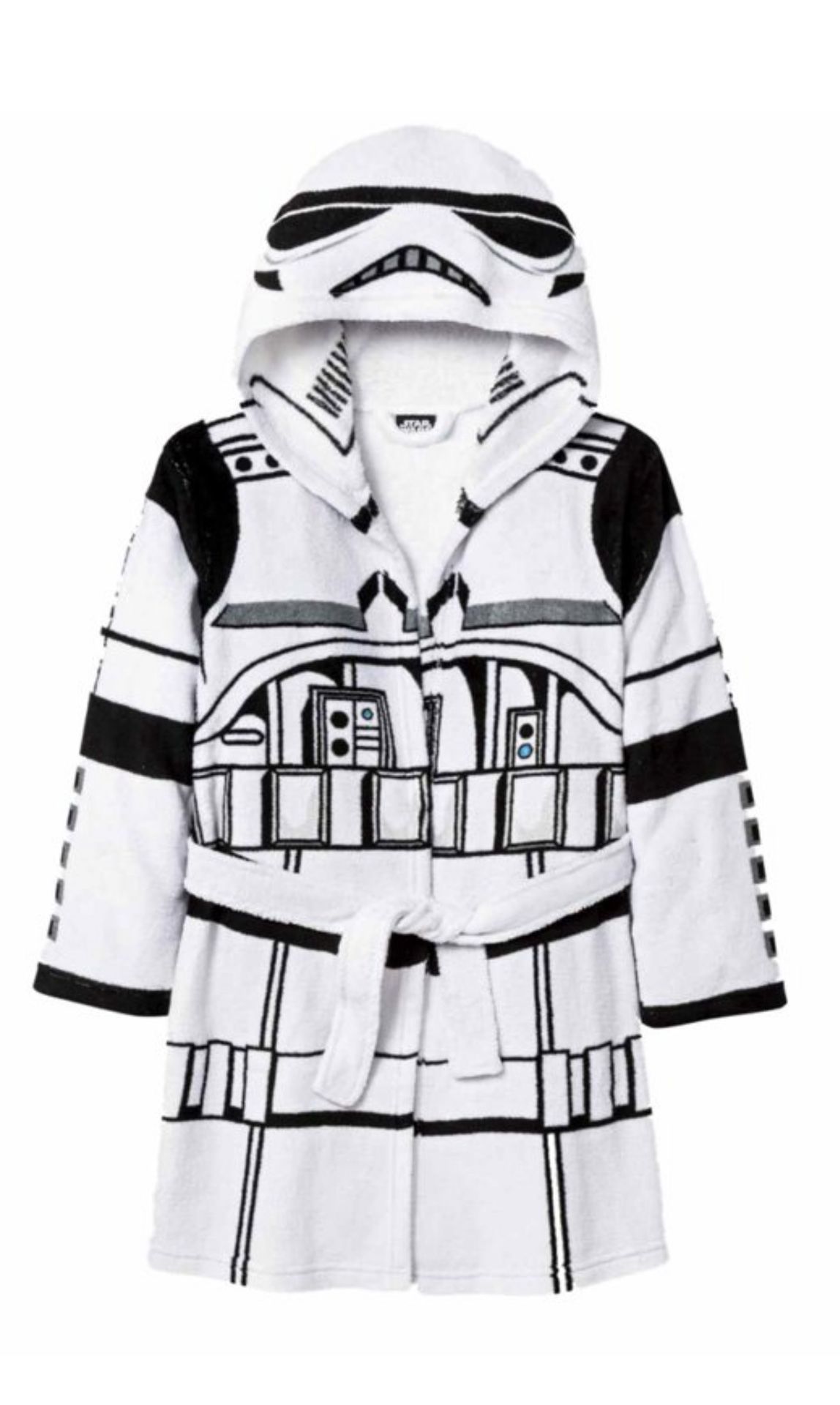 Star Wars Boys White Fleece Storm Trooper Bath Robe Housecoat