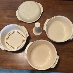 Vintage 5 pc TUPPERWARE Stacked Cooking Set 