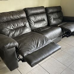 Used Microfiber Sofa with Manual Recliners | Delivery Available