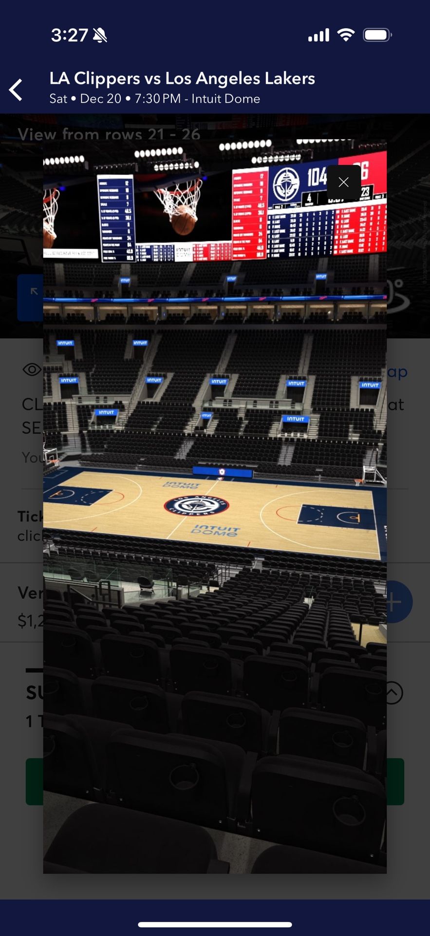 LAKERS CLIPPERS TICKETS INTUIT DOME CLUB SECTION DEC 20TH