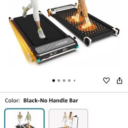 2 Side Walking Pad Treadmill with Incline Massage Function, 2 in 1 Under Desk Treadmills Walking Pad and Foot Massager for Home/Office, Portable Tread