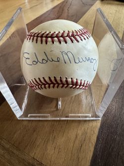 Autographed Eddie Murray Baseball HOF