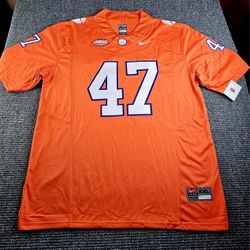 Clemson Tigers Mens Small - 3XL Orange Stitched Jersey New