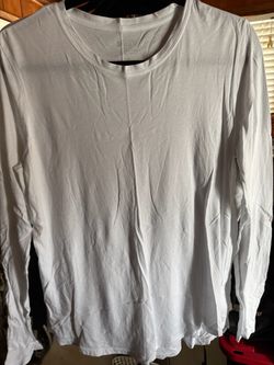 Figs White Long Sleeve Crewneck T-Shirt
