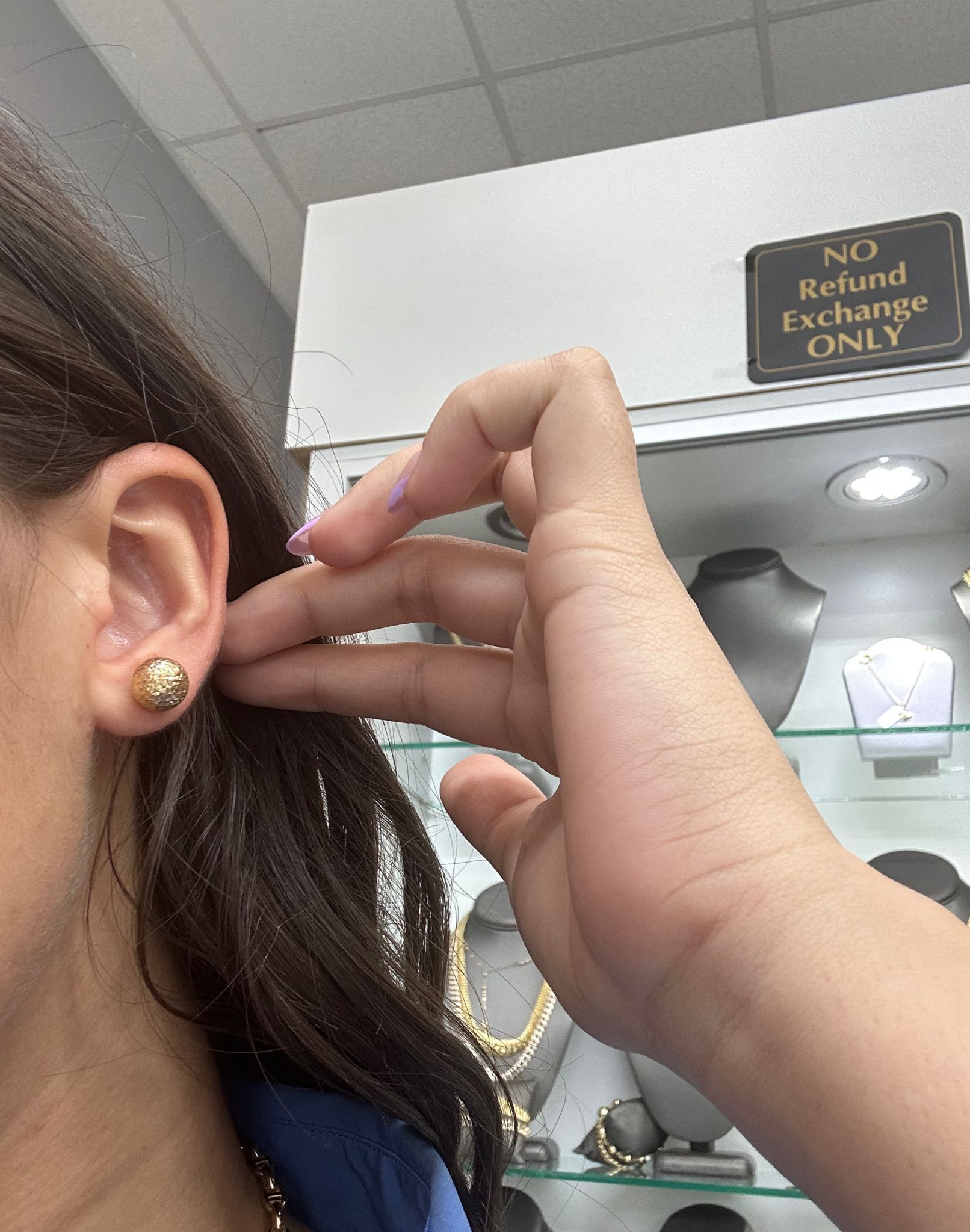 Ball Earrings Diamond Cut 14k