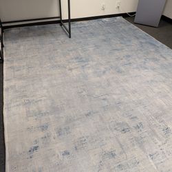 TODAY ONLY PRICE! Ruggable Blue And Gray Carpet Washable Retail $700