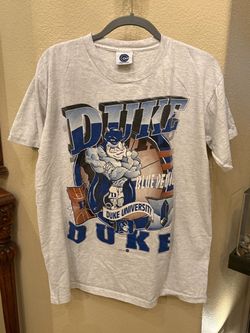 Vintage College Concepts Duke University 1993 Gray Blue Graphic Tee Size Large