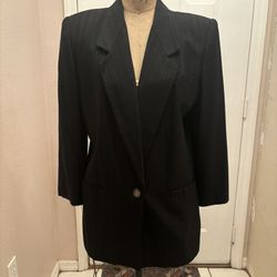 Women’s Le Suit Multicolored Pin Stripe Blazer In Size 14