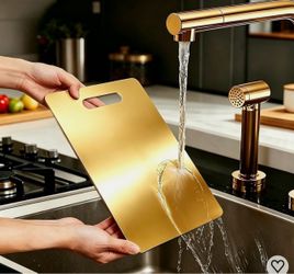 Golden metal cutting board