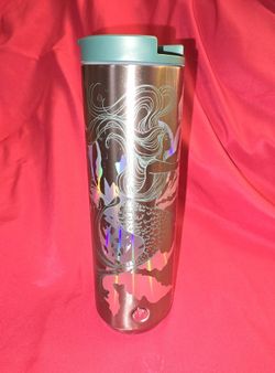 Starbucks 2022 Spring Anniversary Mermaid Siren Iridescent Stainless Steel Tumbler 16oz