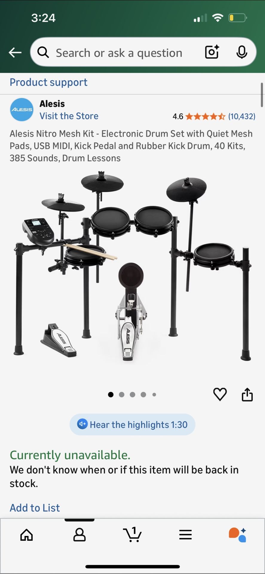 Alesis Electronic Drum Kit 