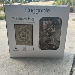 New Brown Ruggable 8x10 Washable Indoor Charcoal Gray Performance Fabric Modular Cloud Sectional Area Rug