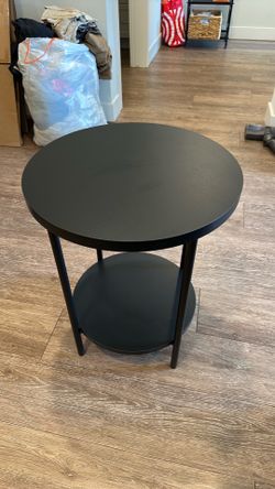 Small Round Side Table - Black