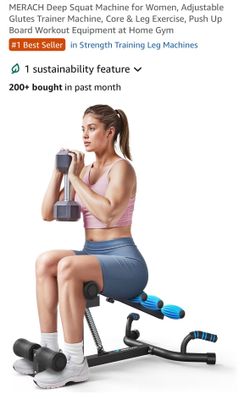 Adjustable MERACH Deep Squat Machine is for core and leg exercise, also has push up board workout equipment