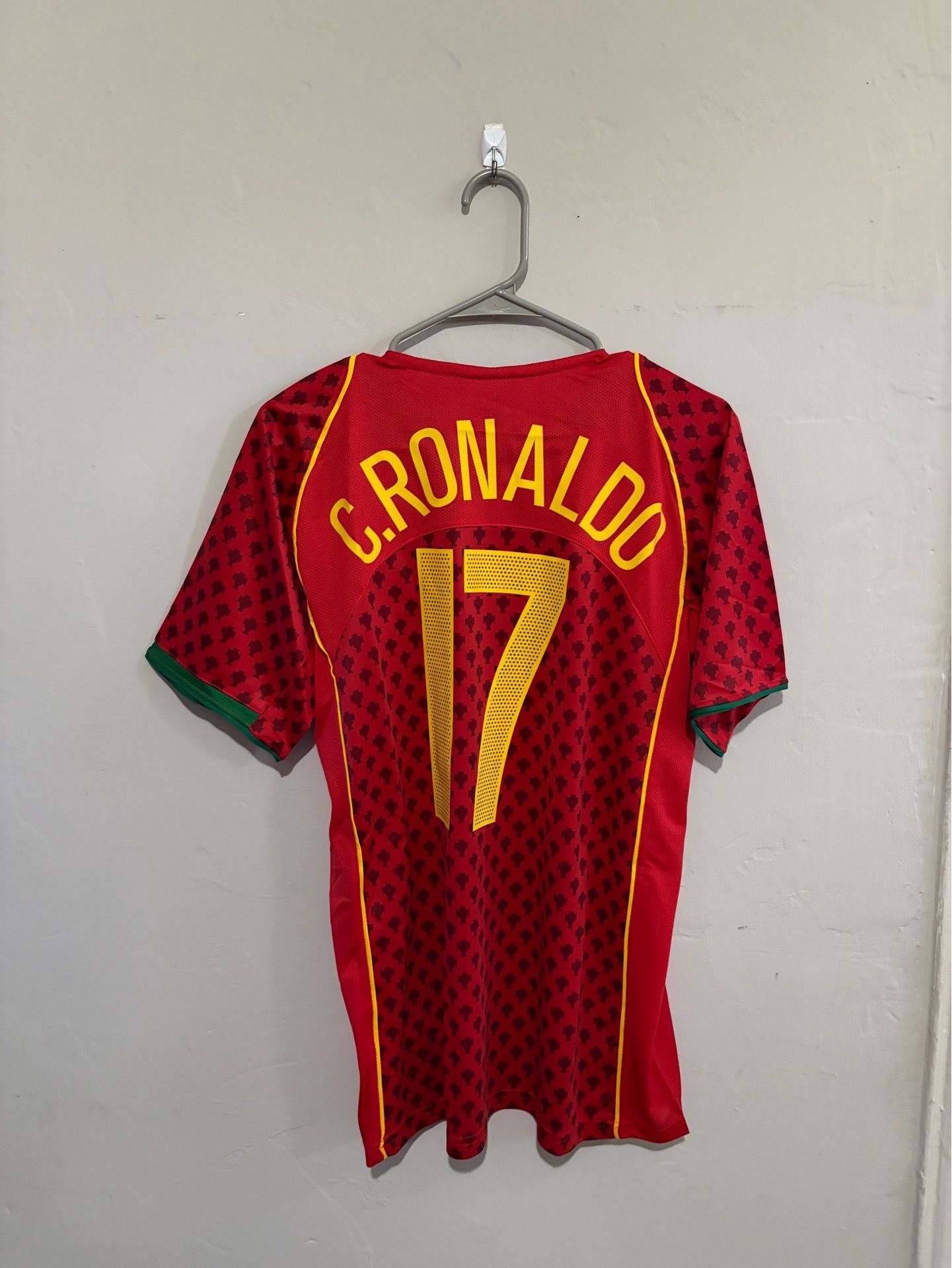 Portugal 2004 home Ronaldo jersey
