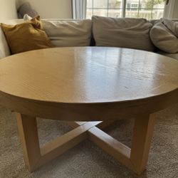 Wood Round Coffee Table