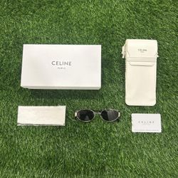 CELINE Women’s Black and White Sunglasses 