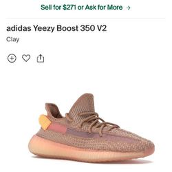 Adidas Yeezy Boost 350 V2 Clay Size 10.5 Ds