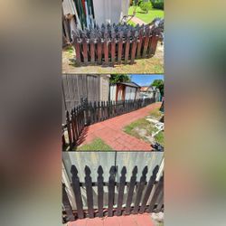 Black wooden fencing for Halloween decor 564" total (47ft) READ DESCRIPTION of the appx 3.5Ft tall