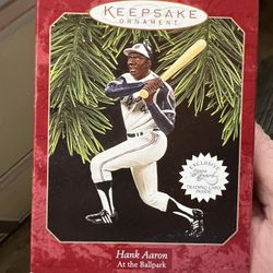 Henry Hank Aaron Hallmark Ornament Baseball Card