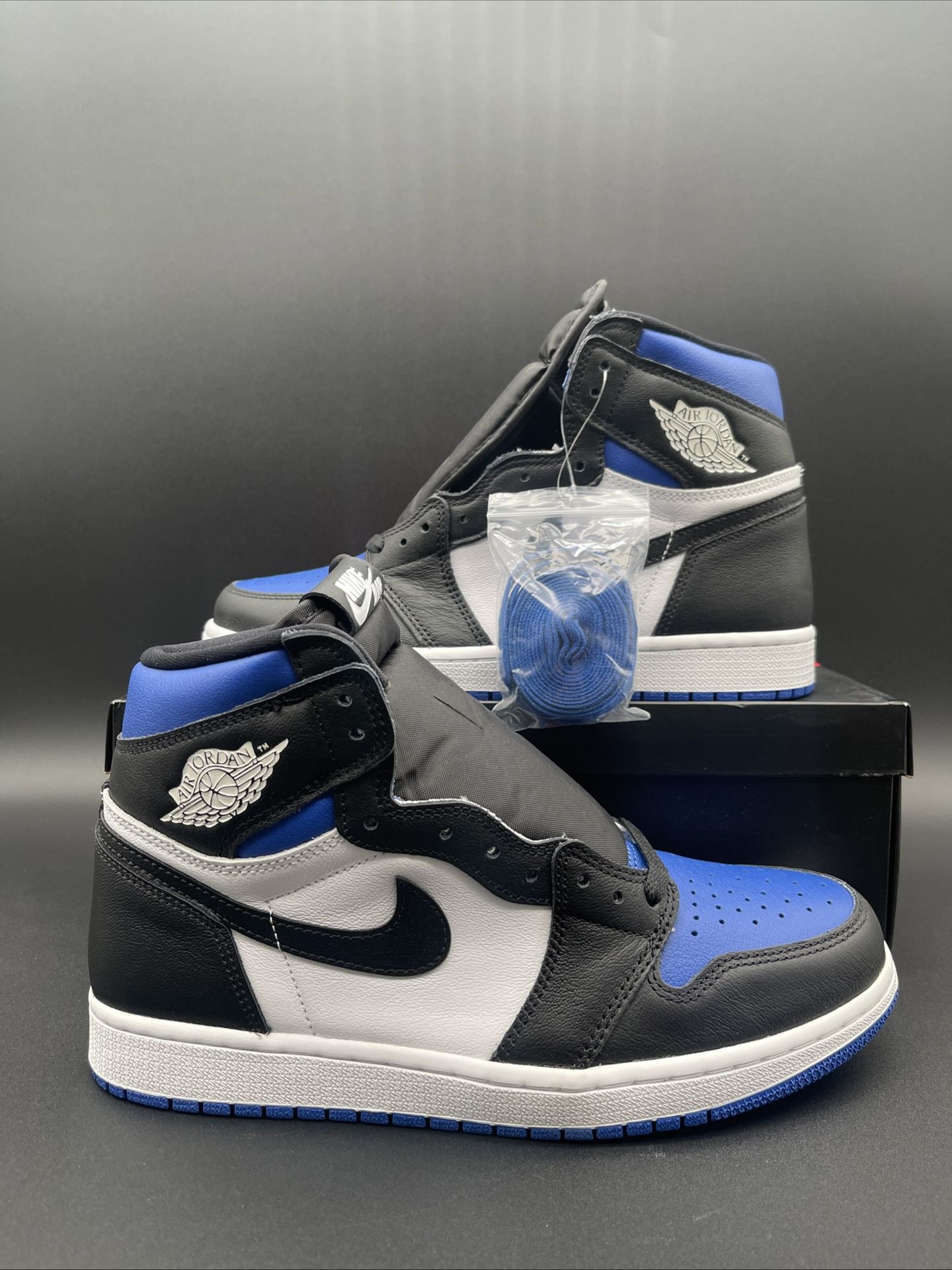 Size 9 - 2020 Men’s Jordan 1 Retro OG High Royal Toe DS 555088-041 Og All