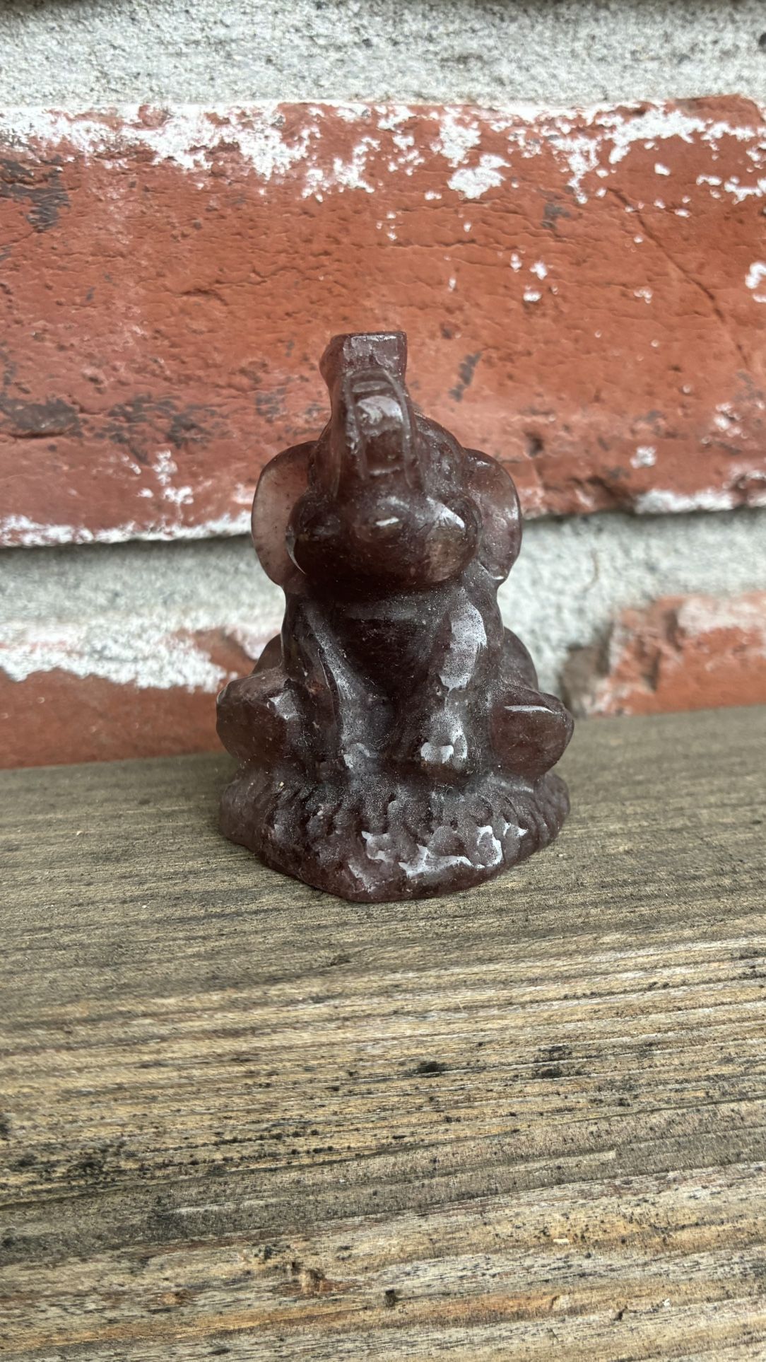 Strawberry Quartz Elephant 