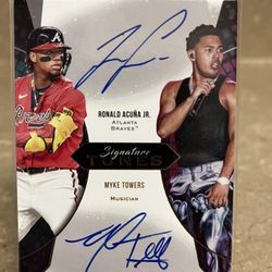 2025 Topps Ronald Acuna Jr Dual Autograph Myke Towers /25