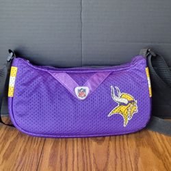 Minnesota Vikings NFL LittleEarth Purple Jersey Purse Crossbody Bag 