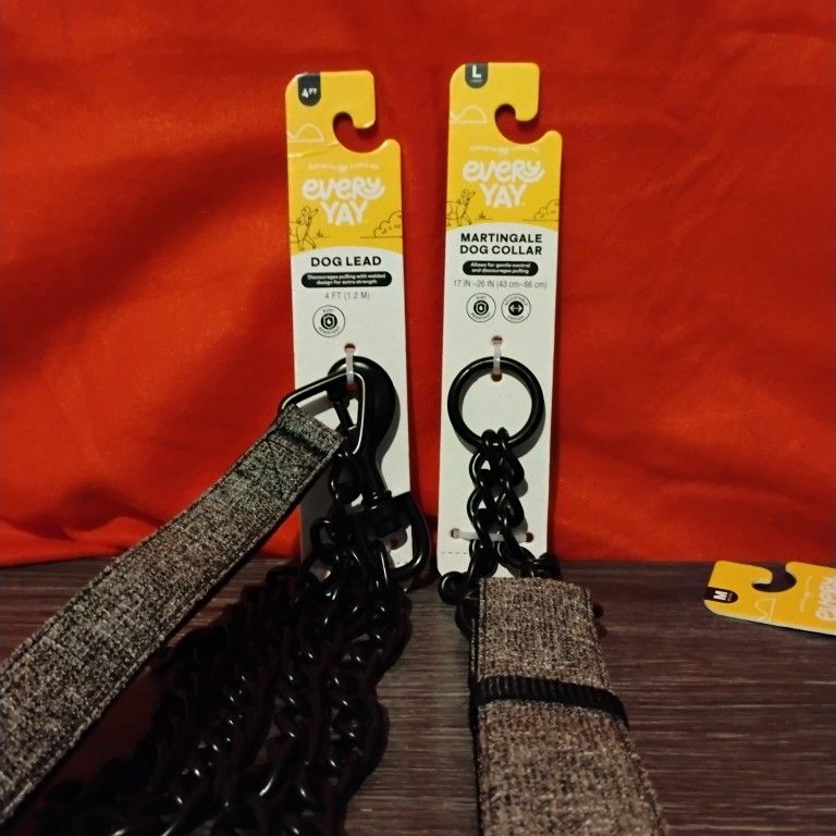 Matching Dog Leash And Collar