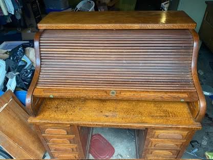 Antique Maple &Co roll top desk $500 obo