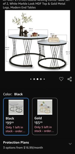 AT-VALY Nesting Coffee Table Set of 2