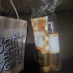 Gingham Glow Set Full Size Bath and Body Works 