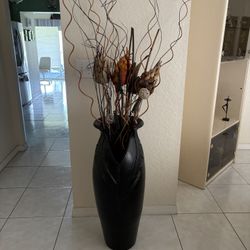 Large Black Vase