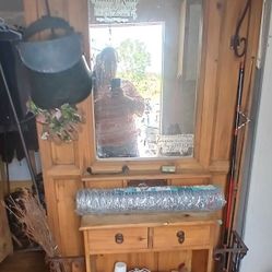 Mirrored Wooden Cabinet