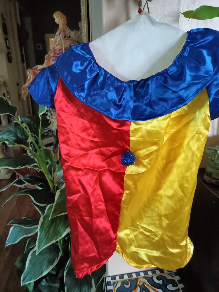 Dog Halloween Clown Costume Size S/M